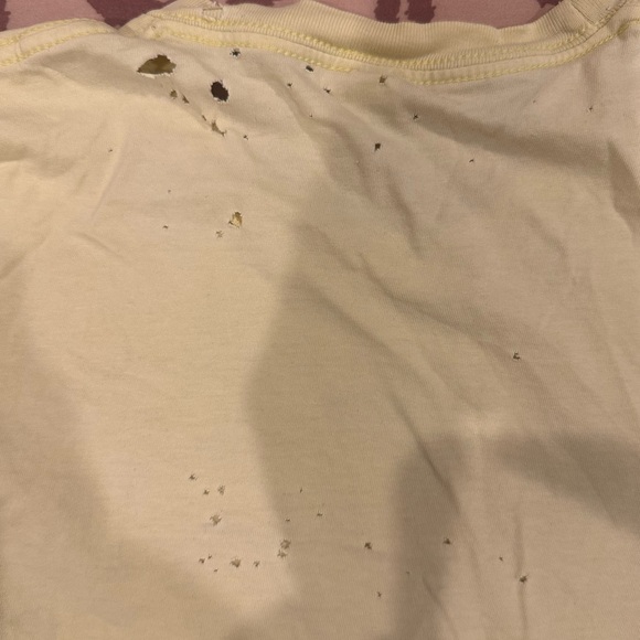 Vintage Courtney Love Women's Graphic pale baby Yellow T-Shirt - Picture 5 of 12